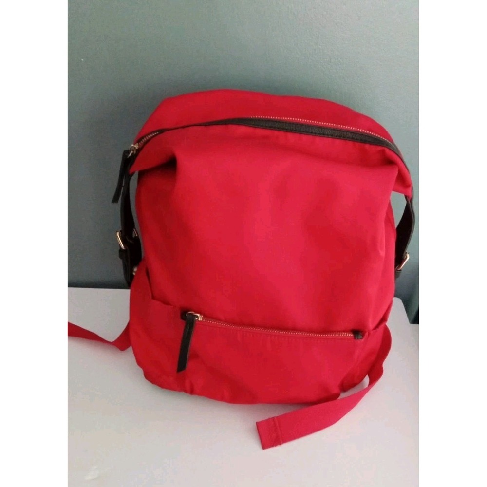 Red‎ Backpack Travel School Bag Lightweight Everyday Carry On - Picture 2 of 10